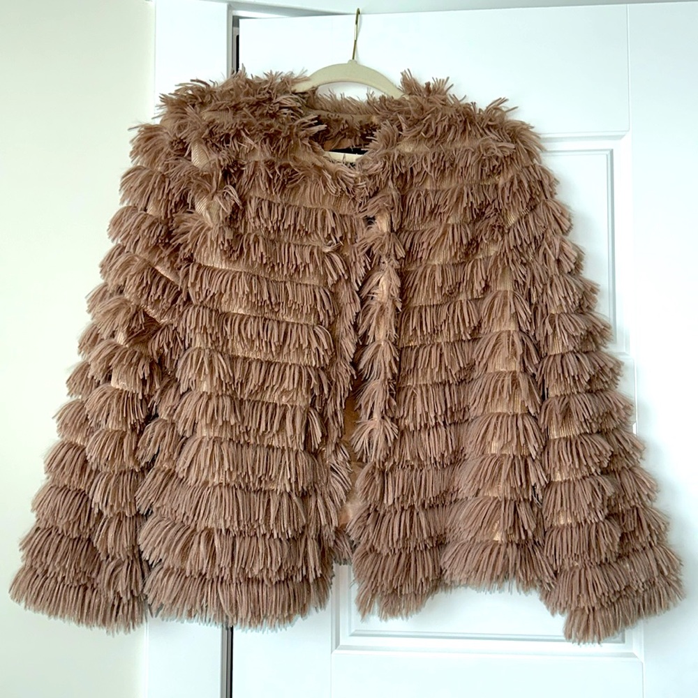 fab’rik Taupe Faux Fur Jacket